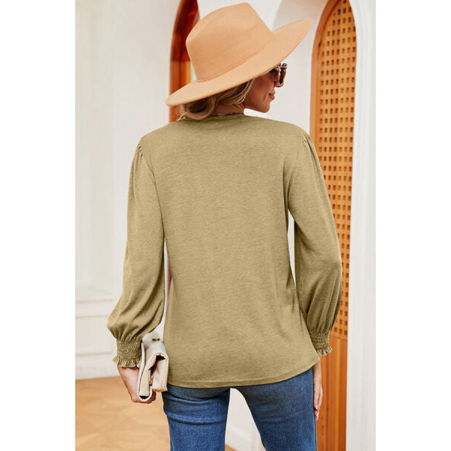 V - Neck Lantern Sleeve T - Shirt Apparel and Accessories