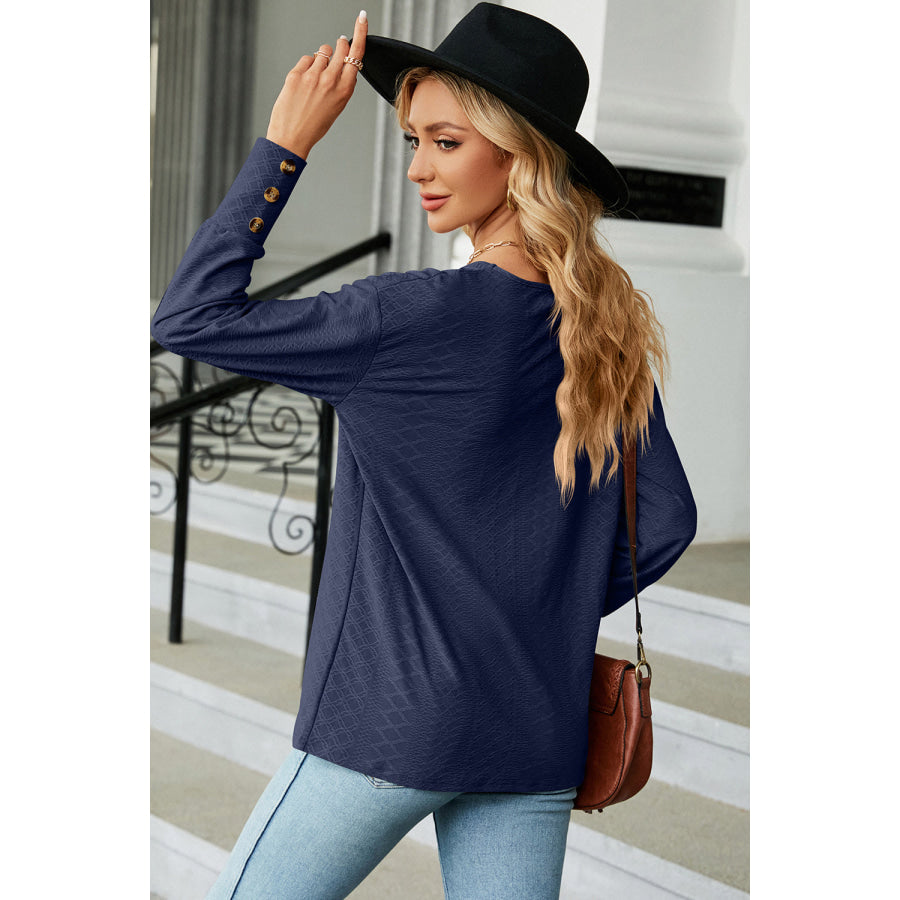 V - Neck Lantern Sleeve T - Shirt Apparel and Accessories