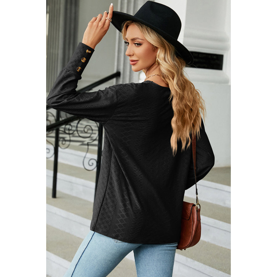 V - Neck Lantern Sleeve T - Shirt Apparel and Accessories
