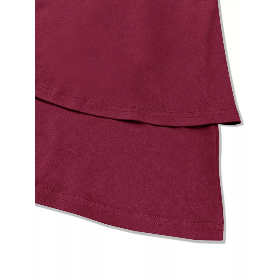 V-Neck Layered Ruffle Mini Dress Apparel and Accessories