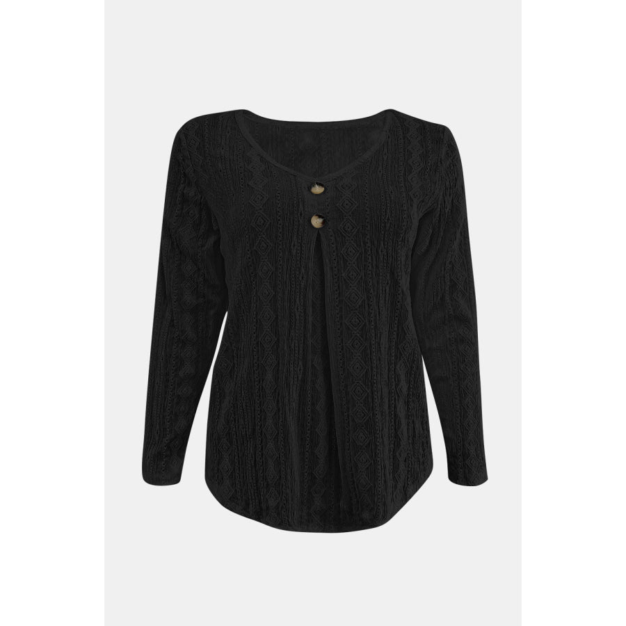 V-Neck Long Sleeve Blouse Apparel and Accessories