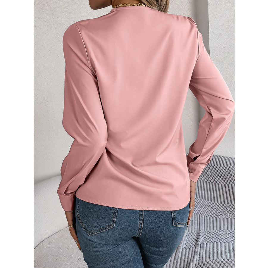 V-Neck Long Sleeve Blouse Apparel and Accessories