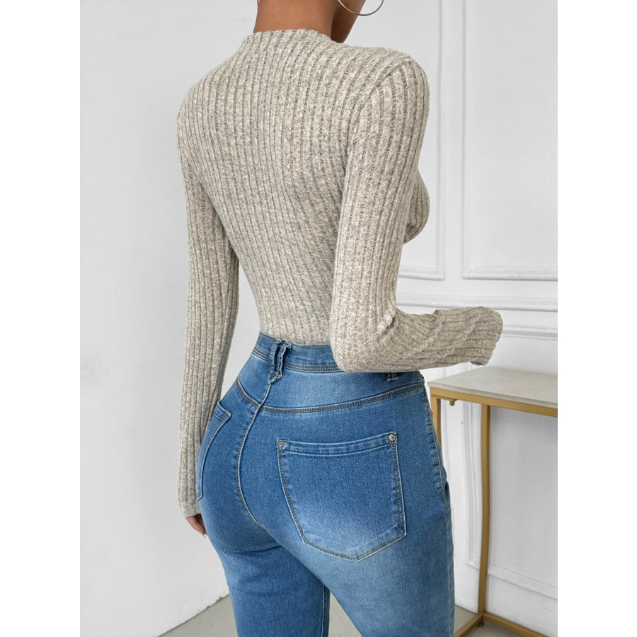 V-Neck Long Sleeve Bodysuit Apparel and Accessories