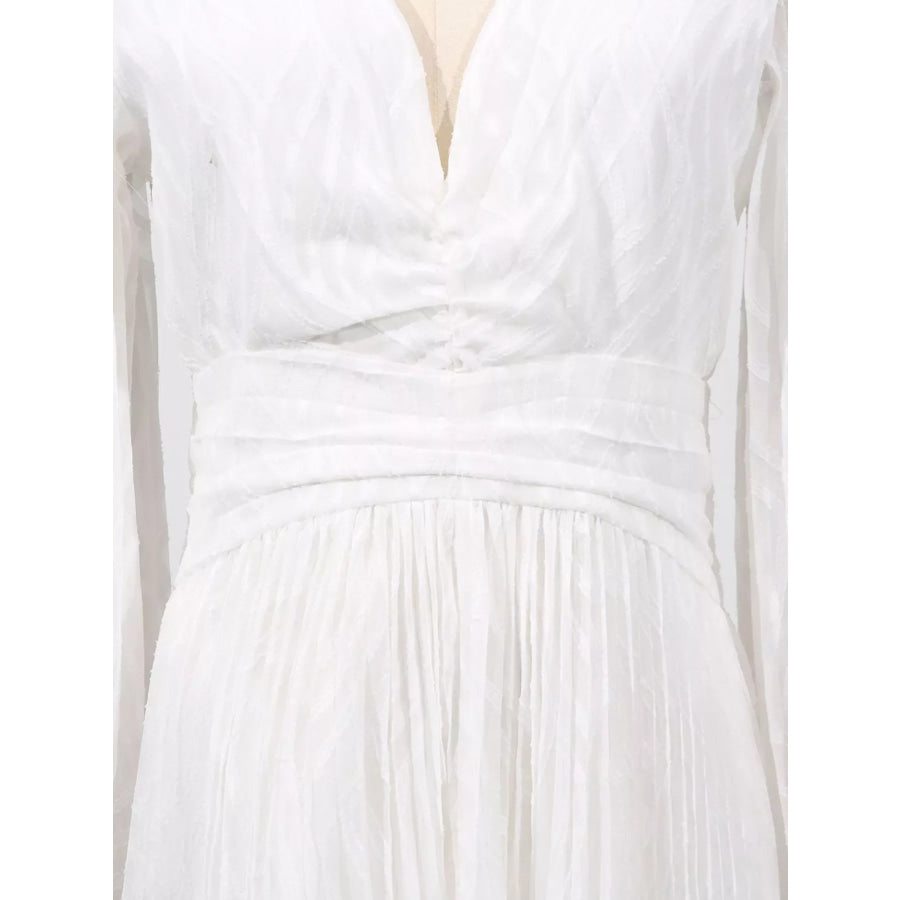 V-Neck Long Sleeve Maxi Dress Apparel and Accessories