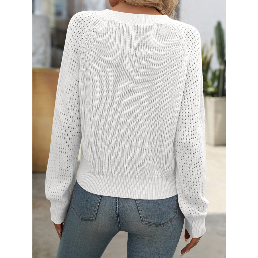 V-Neck Long Sleeve Sweater Apparel and Accessories