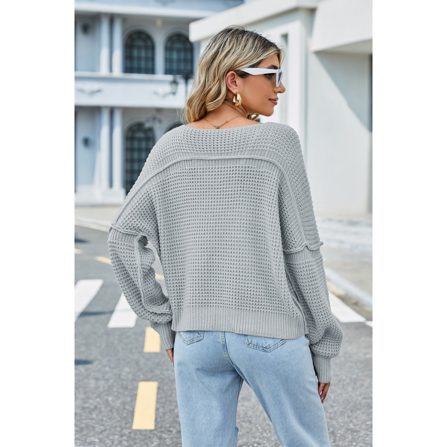 V-Neck Long Sleeve Sweater