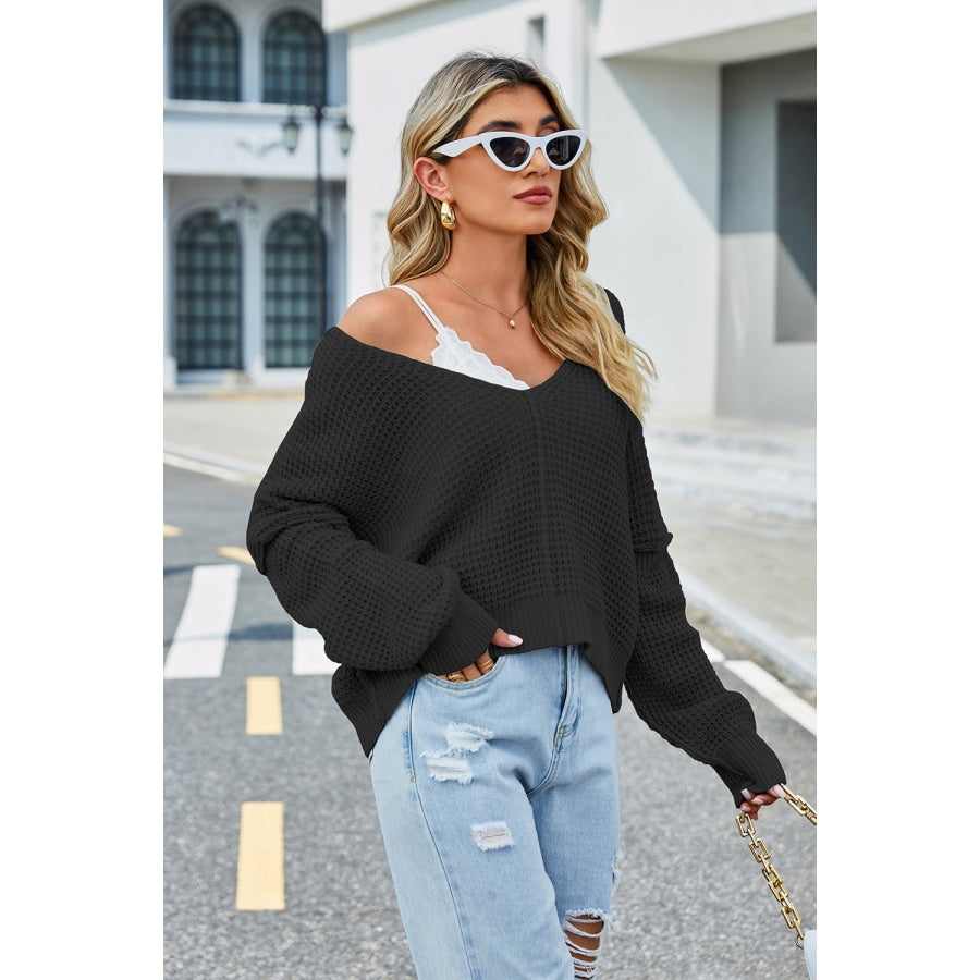 V-Neck Long Sleeve Sweater