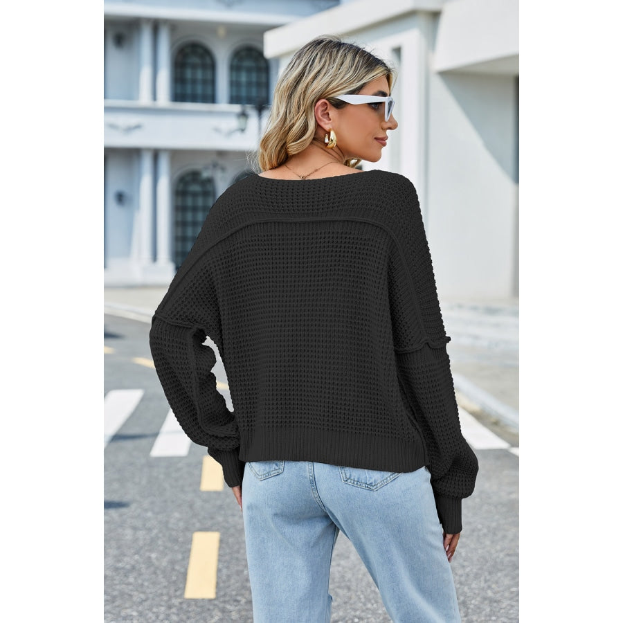 V-Neck Long Sleeve Sweater