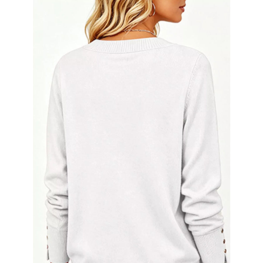 V-Neck Long Sleeve Sweater w Apparel and Accessories