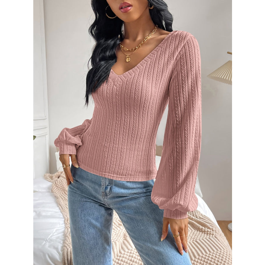 V-Neck Long Sleeve T-Shirt Apparel and Accessories