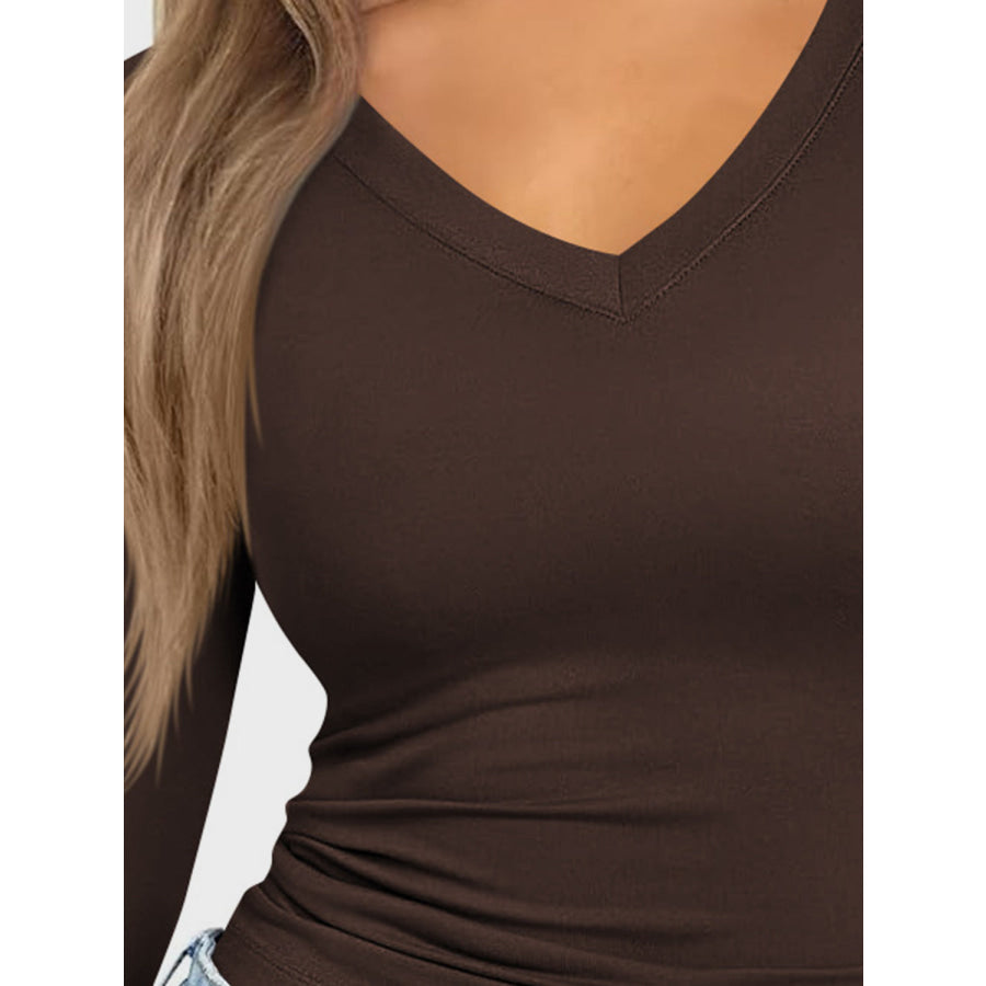 V-Neck Long Sleeve T-Shirt Apparel and Accessories