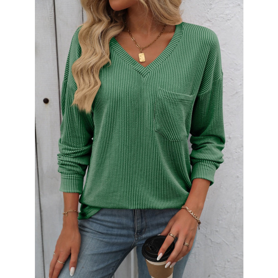 V-Neck Long Sleeve T-Shirt Apparel and Accessories