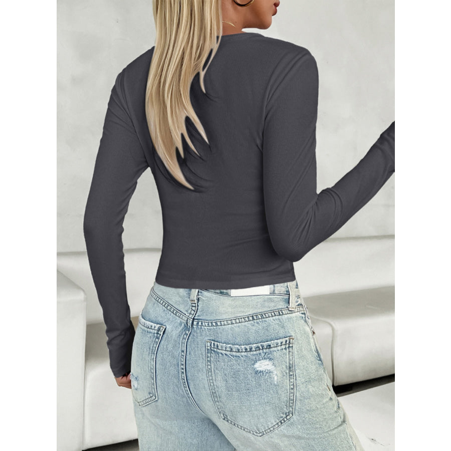 V-Neck Long Sleeve T-Shirt Apparel and Accessories