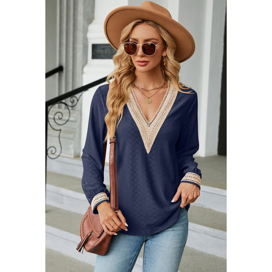 V - Neck Long Sleeve T - Shirt Apparel and Accessories