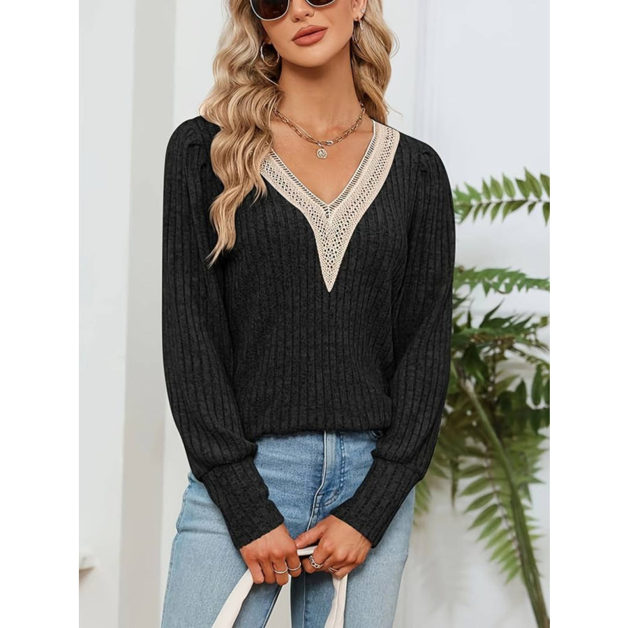 V-Neck Long Sleeve T-Shirt Apparel and Accessories