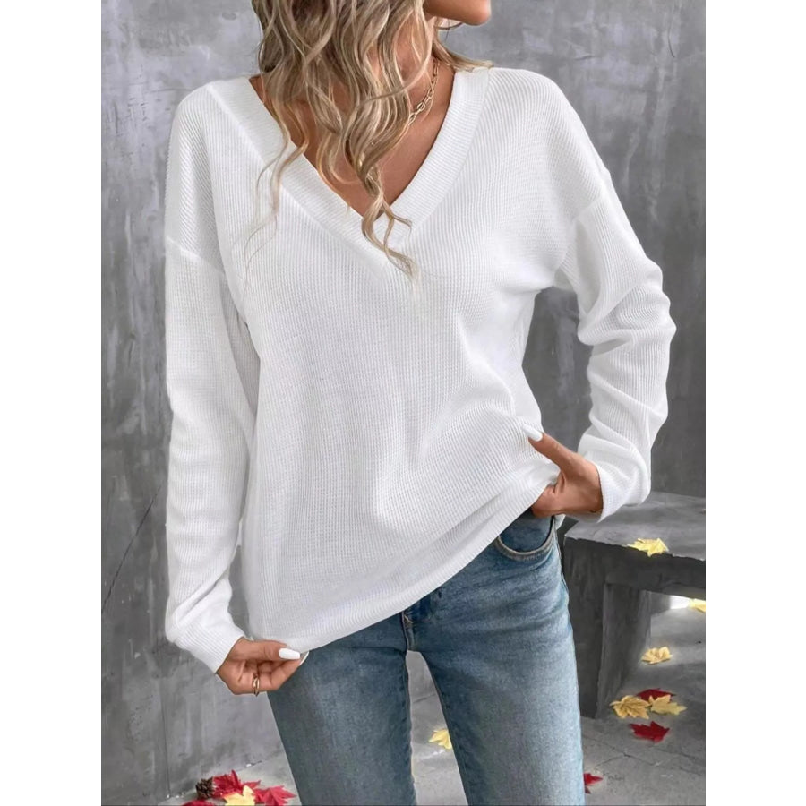 V-Neck Long Sleeve T-Shirt Apparel and Accessories