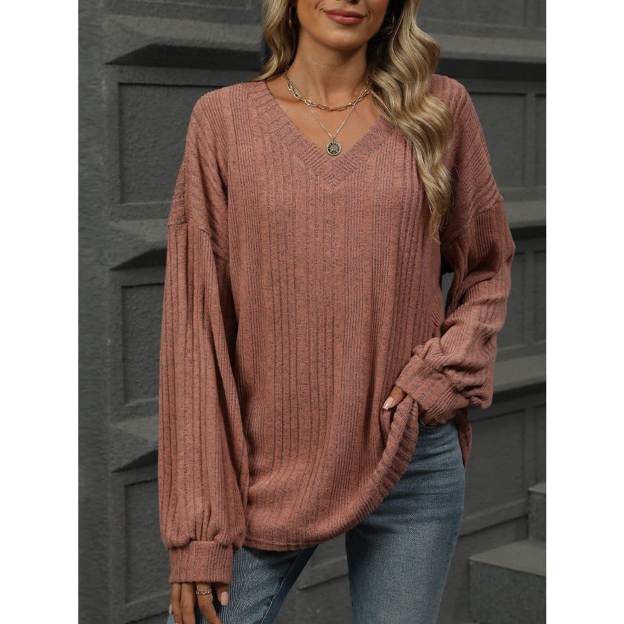 V-Neck Long Sleeve T-Shirt Apparel and Accessories