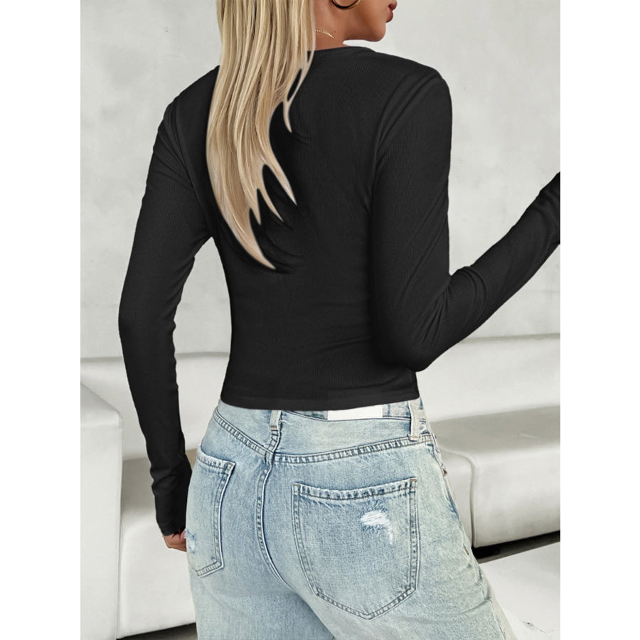 V-Neck Long Sleeve T-Shirt Apparel and Accessories