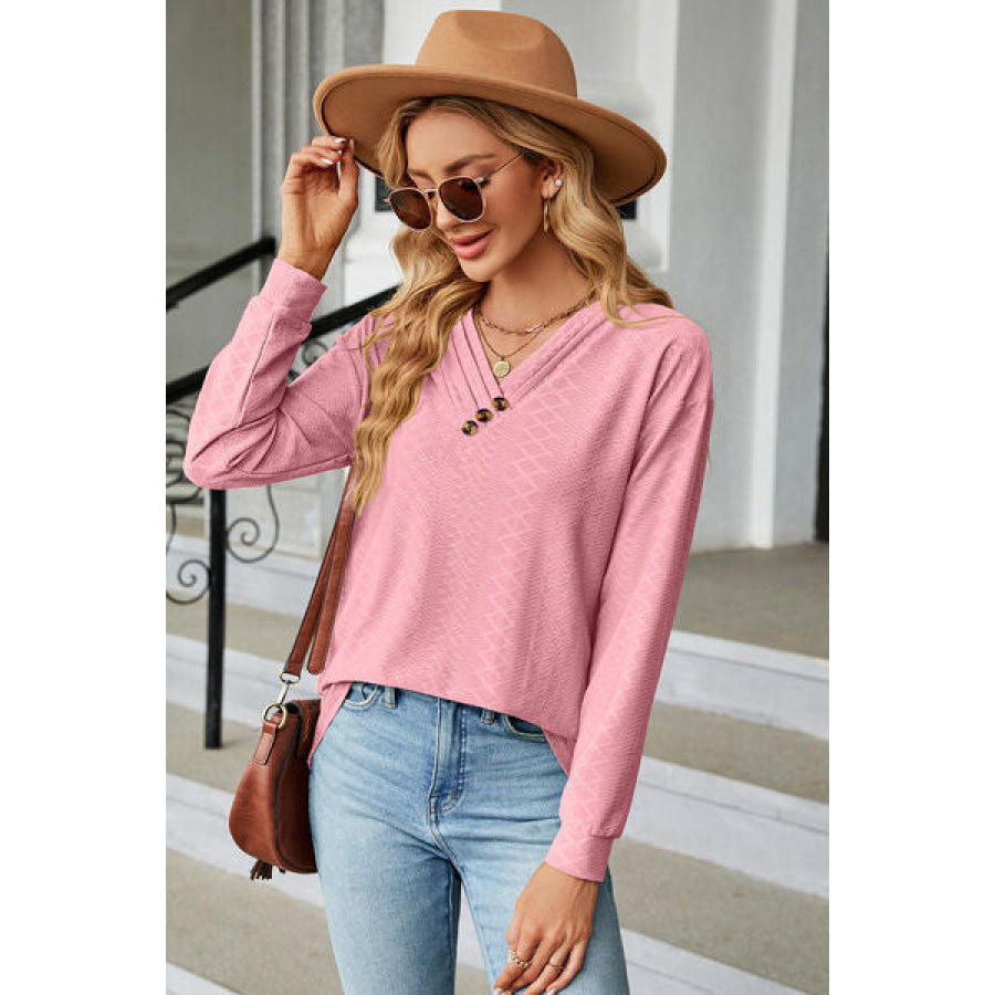 V - Neck Long Sleeve T - Shirt Apparel and Accessories