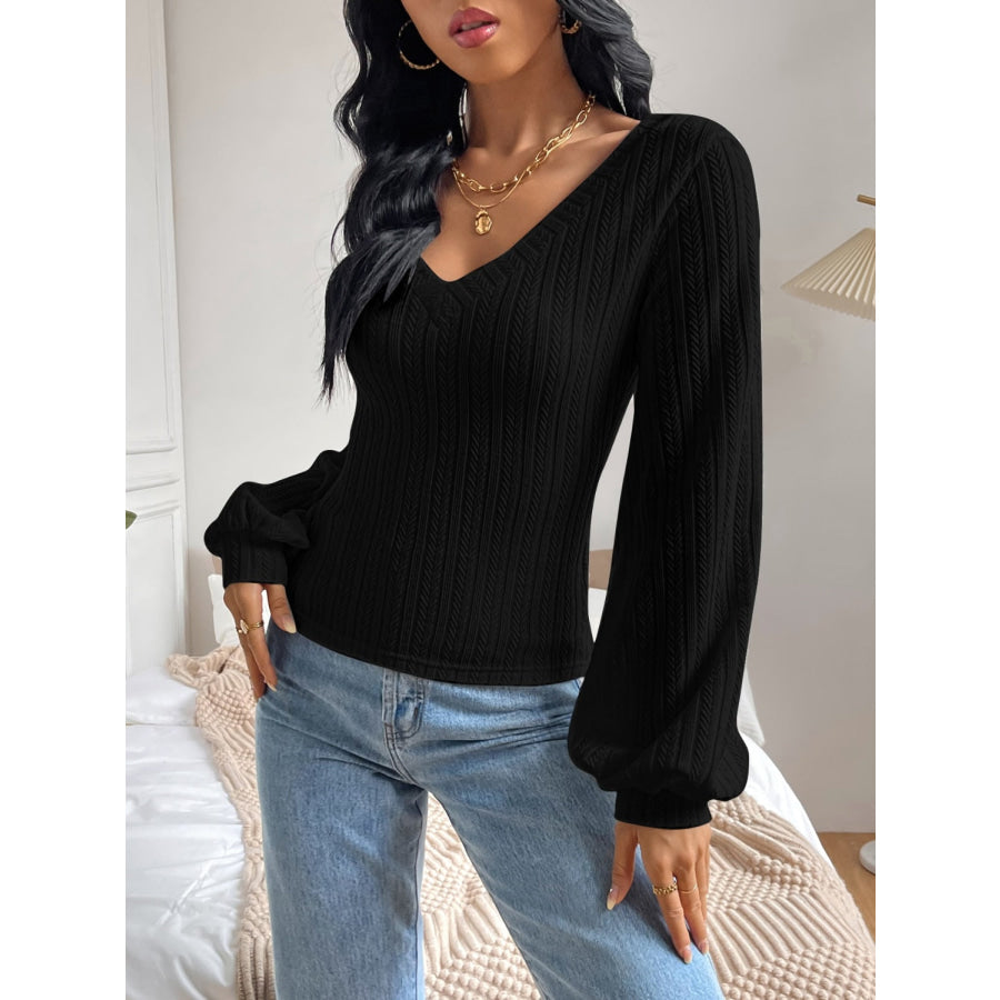 V-Neck Long Sleeve T-Shirt Apparel and Accessories