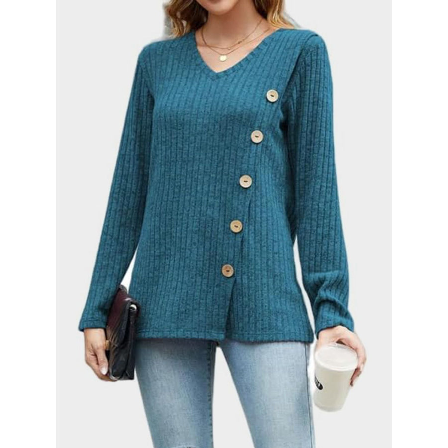 V-Neck Long Sleeve T-Shirt Apparel and Accessories