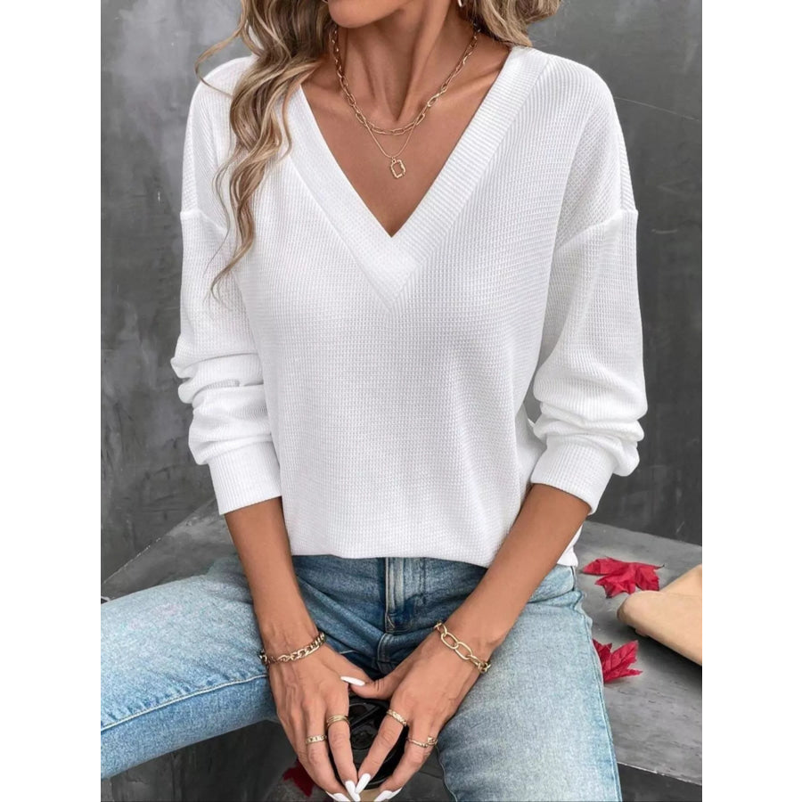V-Neck Long Sleeve T-Shirt Apparel and Accessories
