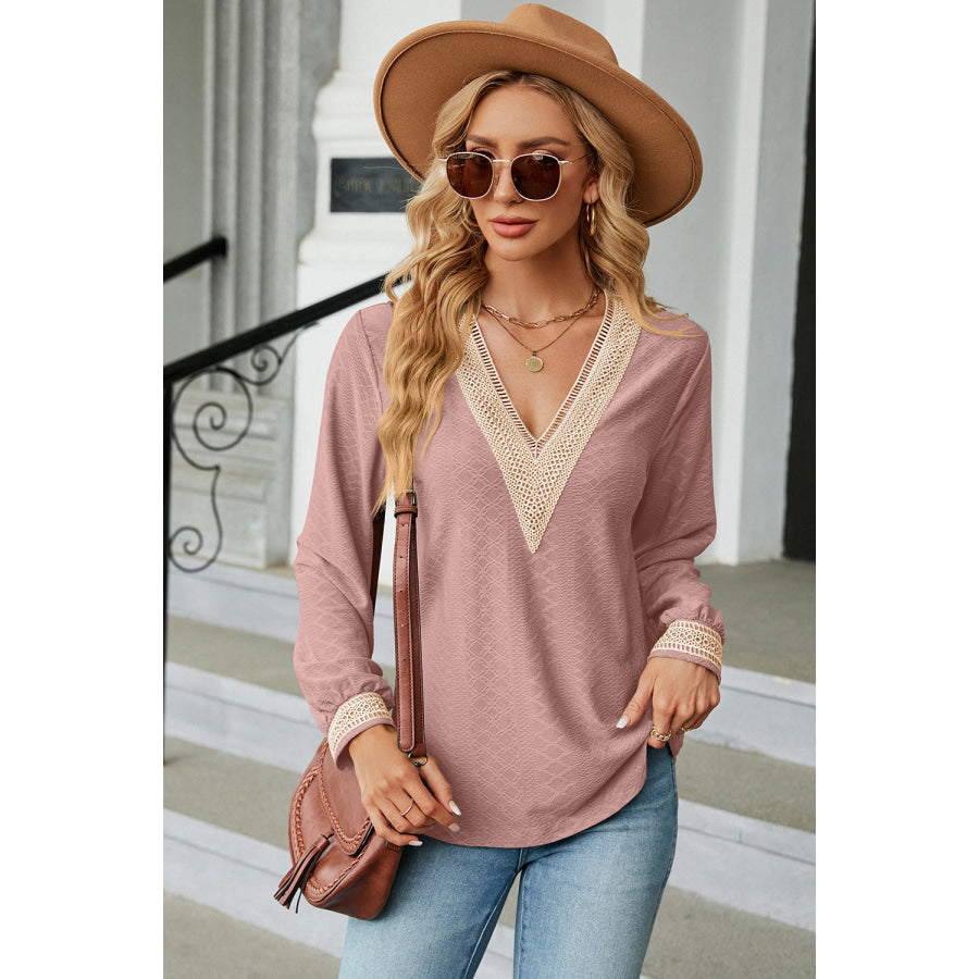 V - Neck Long Sleeve T - Shirt Apparel and Accessories