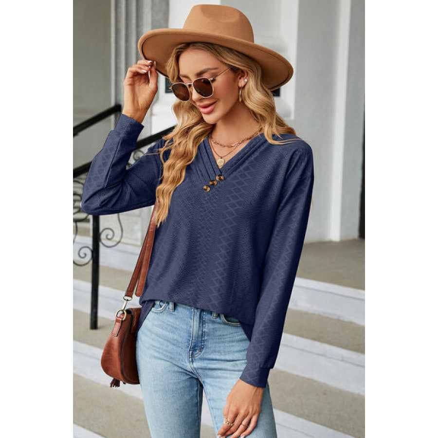 V - Neck Long Sleeve T - Shirt Apparel and Accessories