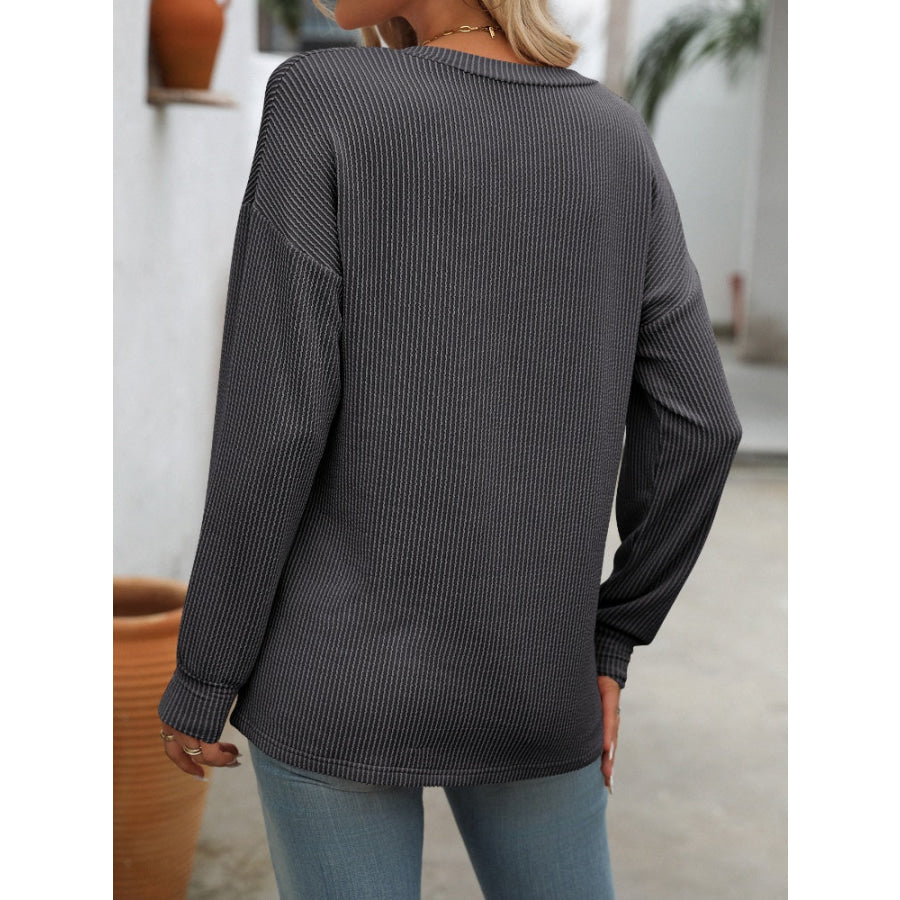 V-Neck Long Sleeve T-Shirt Apparel and Accessories