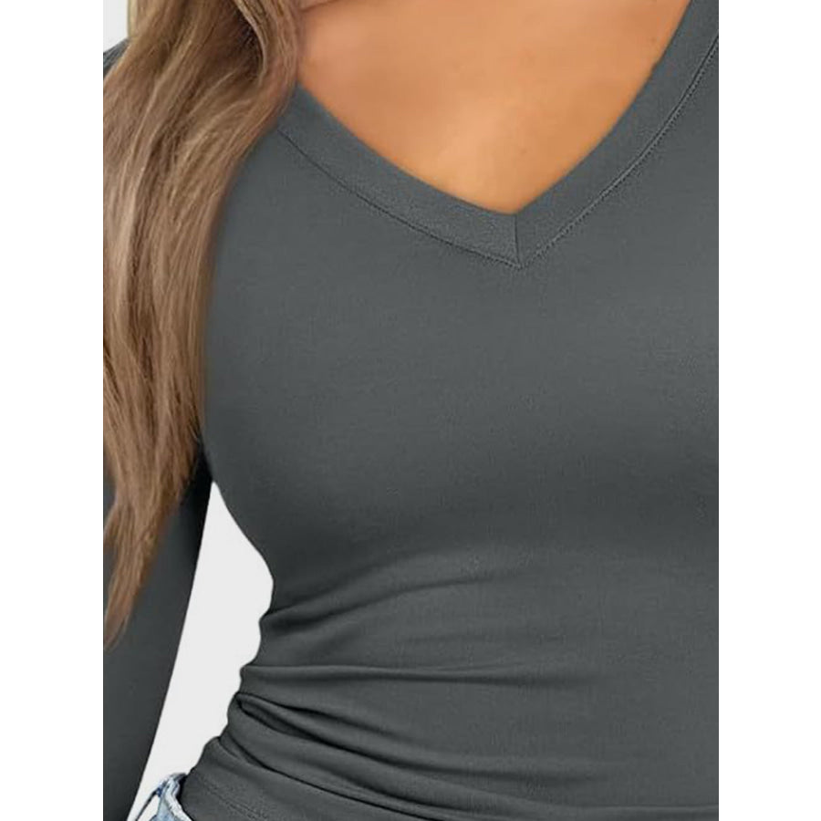 V-Neck Long Sleeve T-Shirt Apparel and Accessories