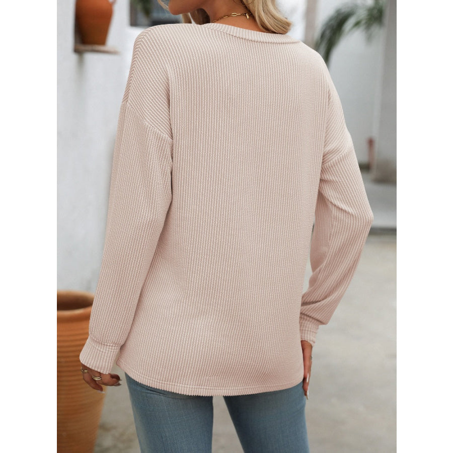 V-Neck Long Sleeve T-Shirt Apparel and Accessories