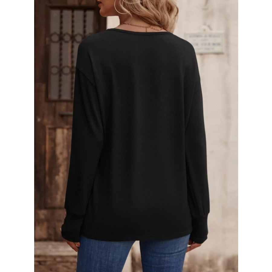 V-Neck Long Sleeve T-Shirt Apparel and Accessories