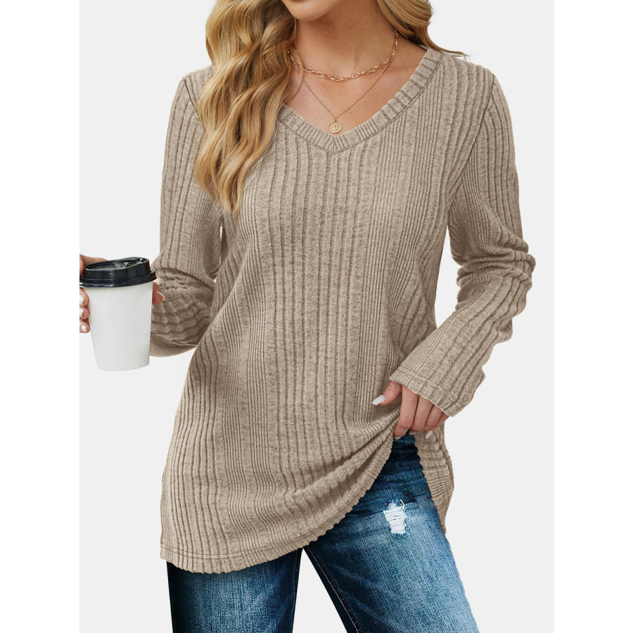 V-Neck Long Sleeve T-Shirt Apparel and Accessories