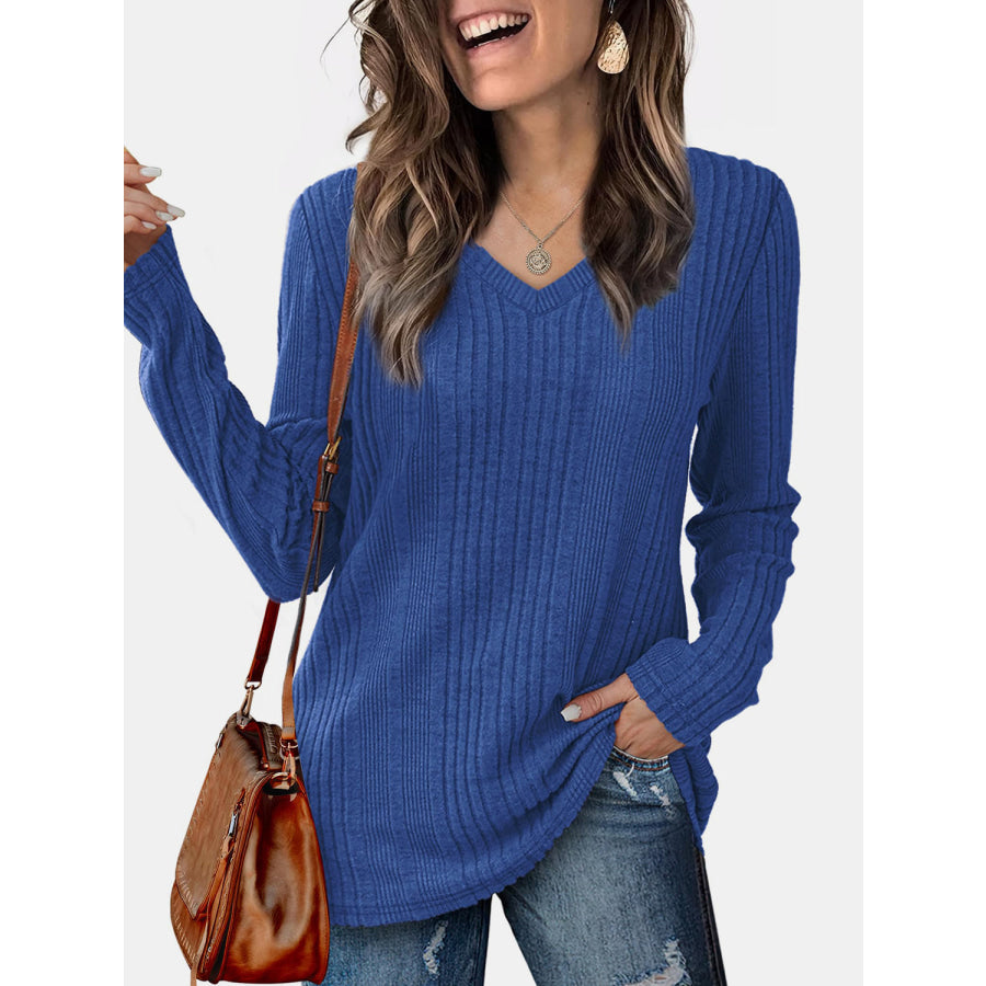 V-Neck Long Sleeve T-Shirt Apparel and Accessories