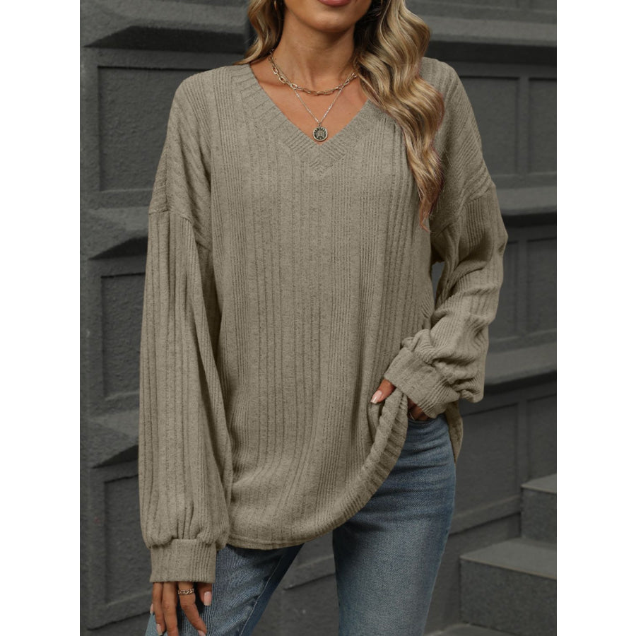 V-Neck Long Sleeve T-Shirt Apparel and Accessories