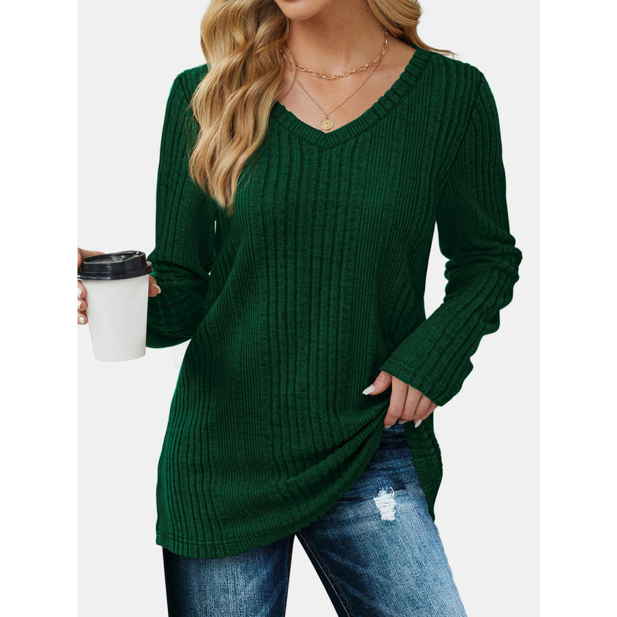 V-Neck Long Sleeve T-Shirt Apparel and Accessories