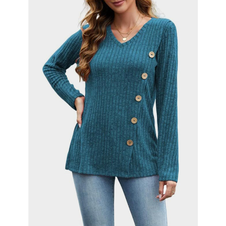 V-Neck Long Sleeve T-Shirt Apparel and Accessories