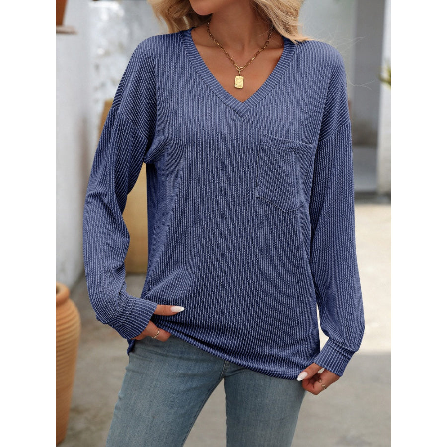 V-Neck Long Sleeve T-Shirt Apparel and Accessories