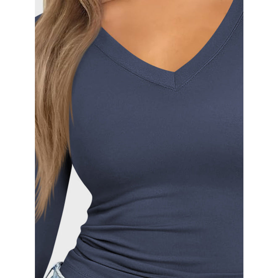 V-Neck Long Sleeve T-Shirt Apparel and Accessories