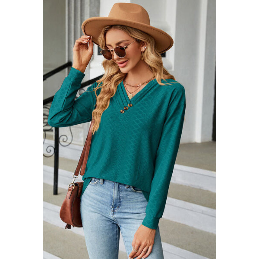 V - Neck Long Sleeve T - Shirt Apparel and Accessories
