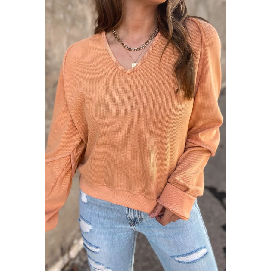 V Neck Long Sleeve T-Shirt Apparel and Accessories