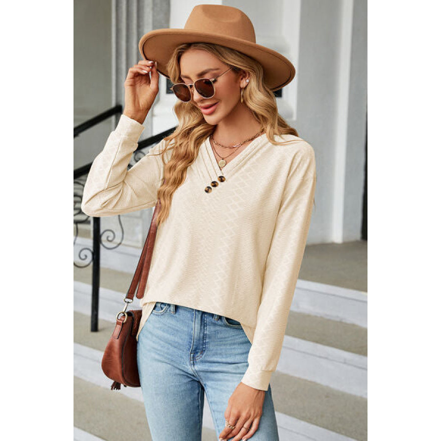 V - Neck Long Sleeve T - Shirt Apparel and Accessories