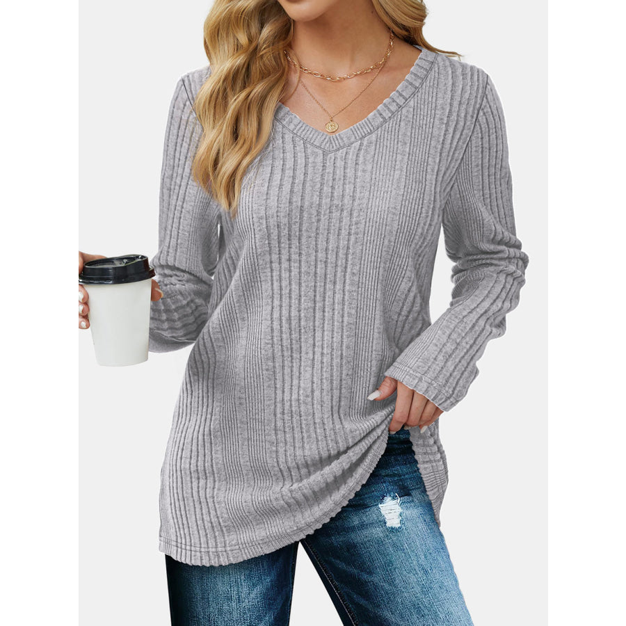 V-Neck Long Sleeve T-Shirt Apparel and Accessories