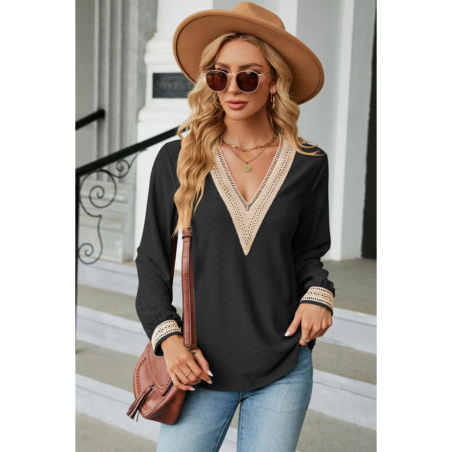 V - Neck Long Sleeve T - Shirt Apparel and Accessories