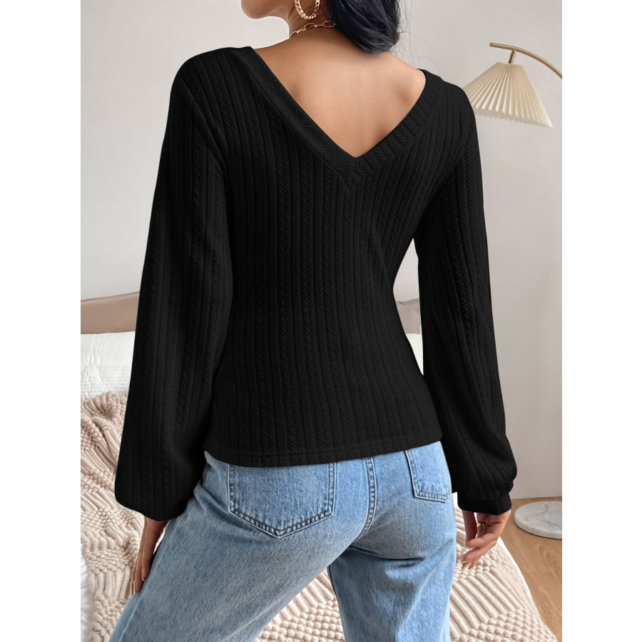 V-Neck Long Sleeve T-Shirt Apparel and Accessories