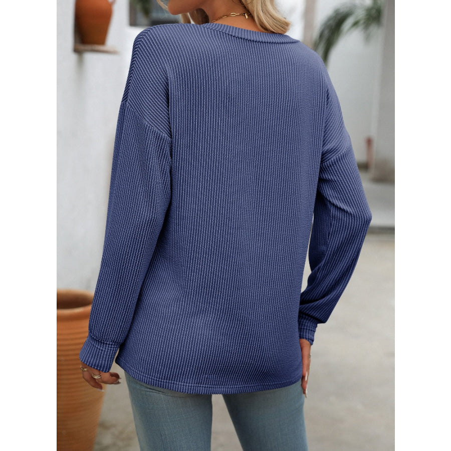 V-Neck Long Sleeve T-Shirt Apparel and Accessories