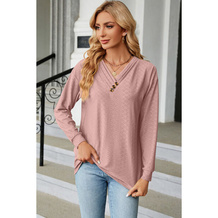 V - Neck Long Sleeve T - Shirt Apparel and Accessories