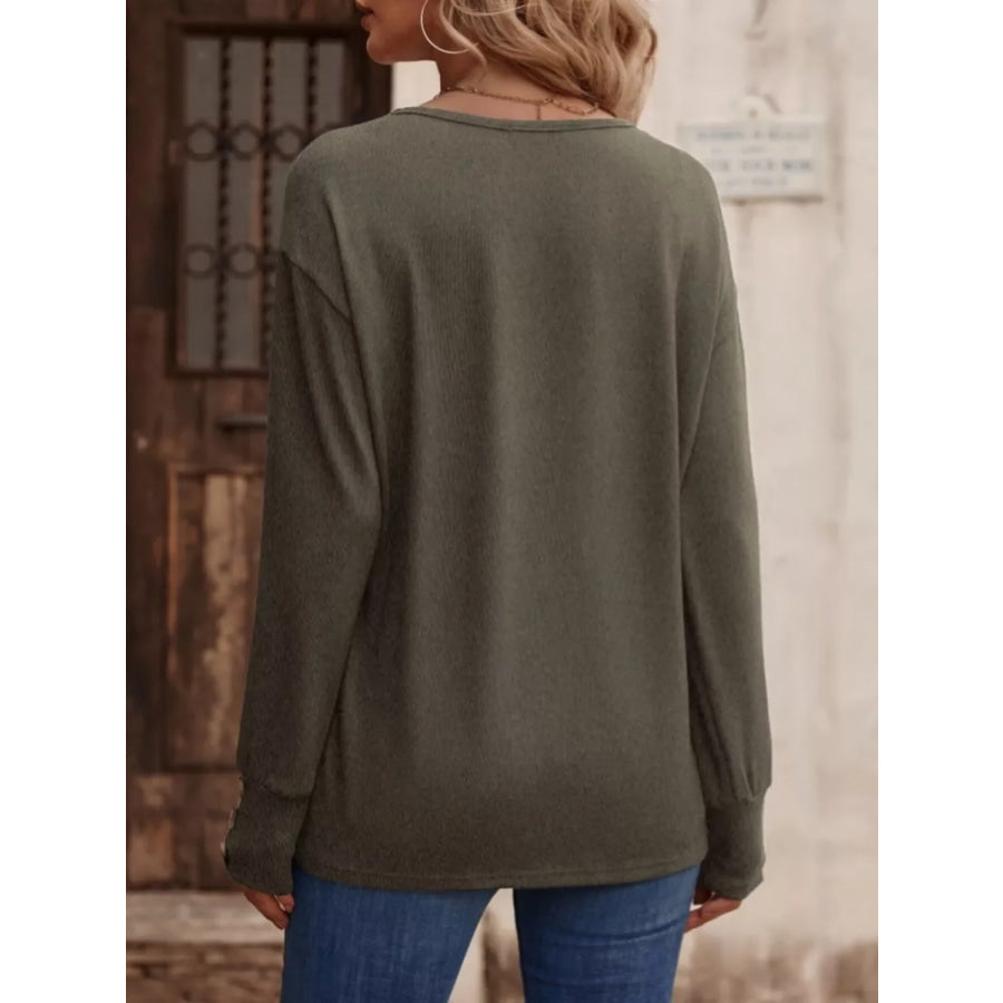 V-Neck Long Sleeve T-Shirt Apparel and Accessories