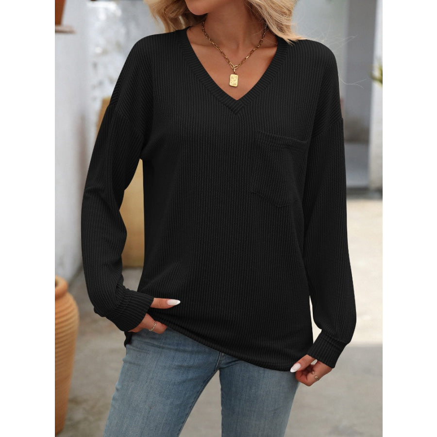 V-Neck Long Sleeve T-Shirt Apparel and Accessories