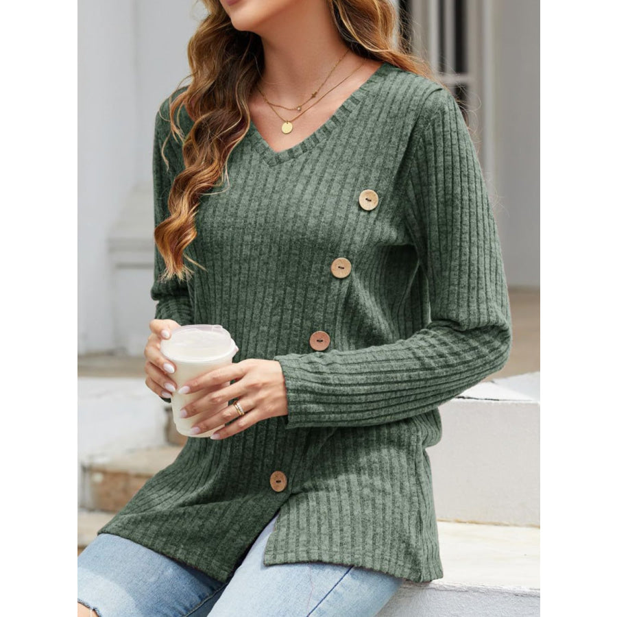 V-Neck Long Sleeve T-Shirt Apparel and Accessories